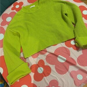 moon & madison Lime Green Crew Neck Sweater
